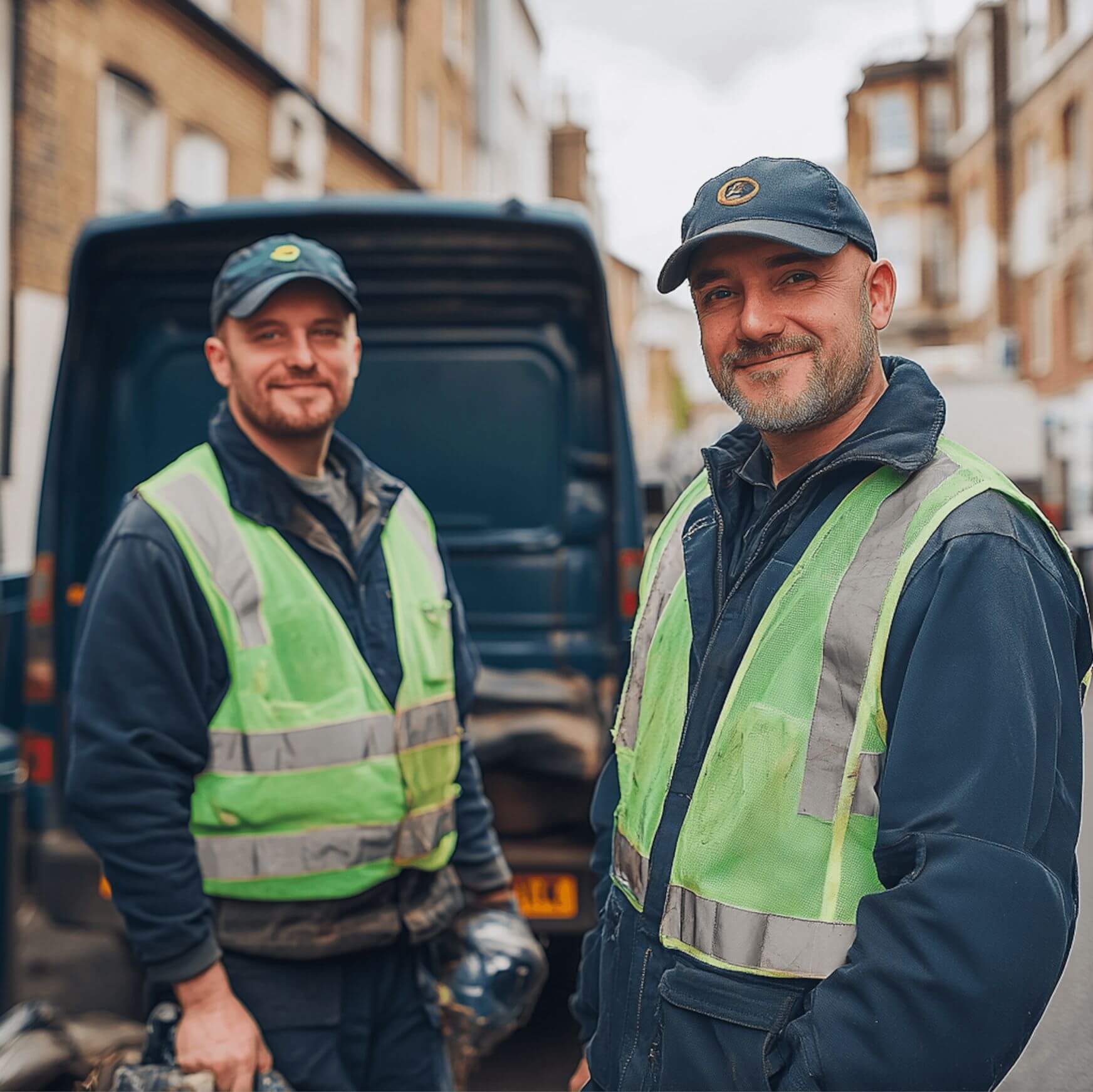 Rubbish removal operatives in London